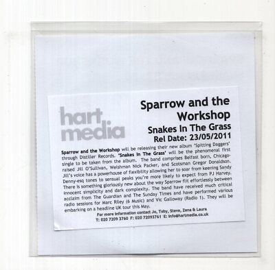 (JB823) Sparrow & The Workshop, Snakes In The Grass - 2011 DJ CD