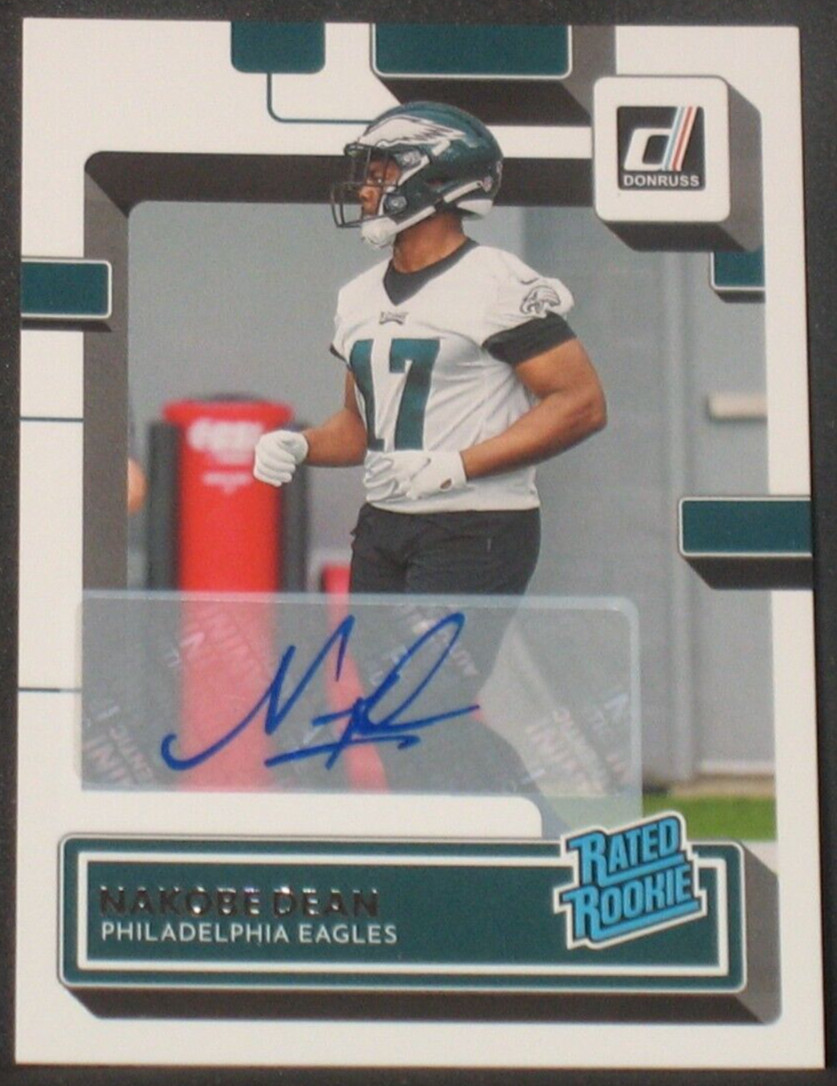 Nakobe Dean 2022 Donruss Rated Rookie Autograph #387 Philadelphia Eagles Auto RC