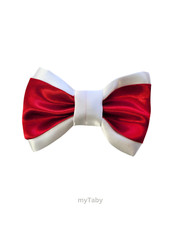 Holiday Satin Hair bow with alligator clip attached