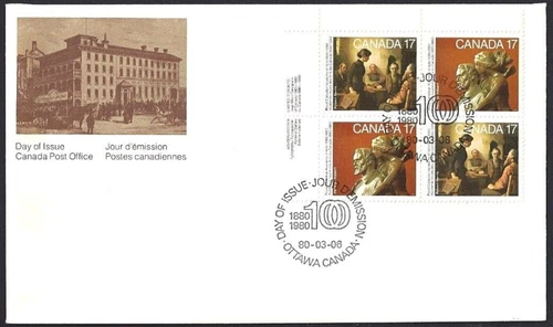🍁Canada   #850a ULpb    "ACADEMY OF ARTS"    Brand New  1980  First Day Cover