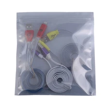 100pc Glossy Translucent CPP Anti-Static Plastic Zip Lock Bags 14x15cm 5.5x6in