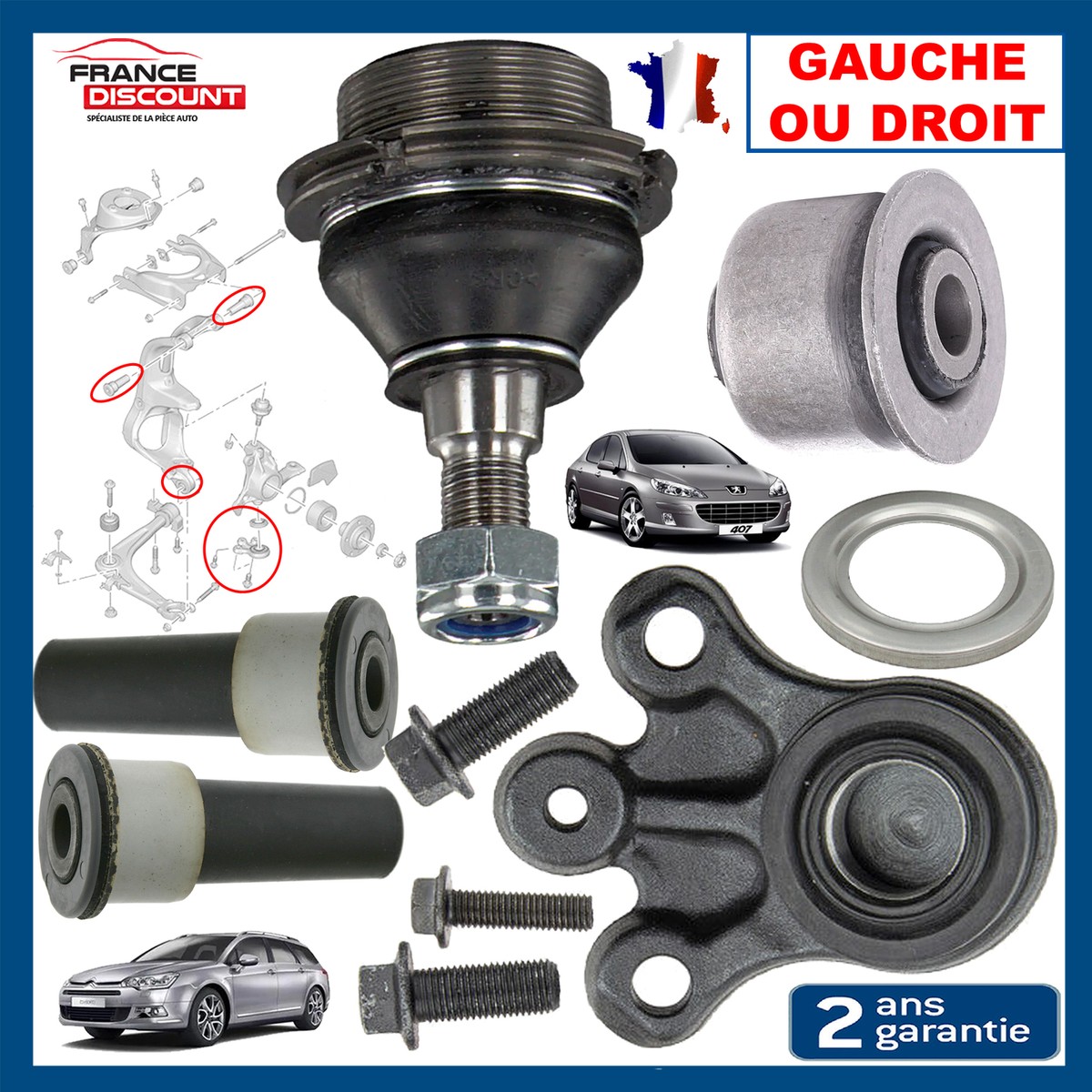 Silentbloc De Triangle De Suspension Avant Droit FEBI Bilstein Pour Peugeot 407 2.0 HDI 135/1.8 - Neuf Sous Emballage