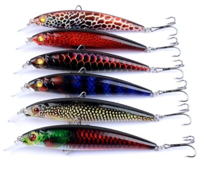 6PCS Minnow Fishing Lures 13.5g Saltwater Bait Trolling Hard Artificial Swimbait