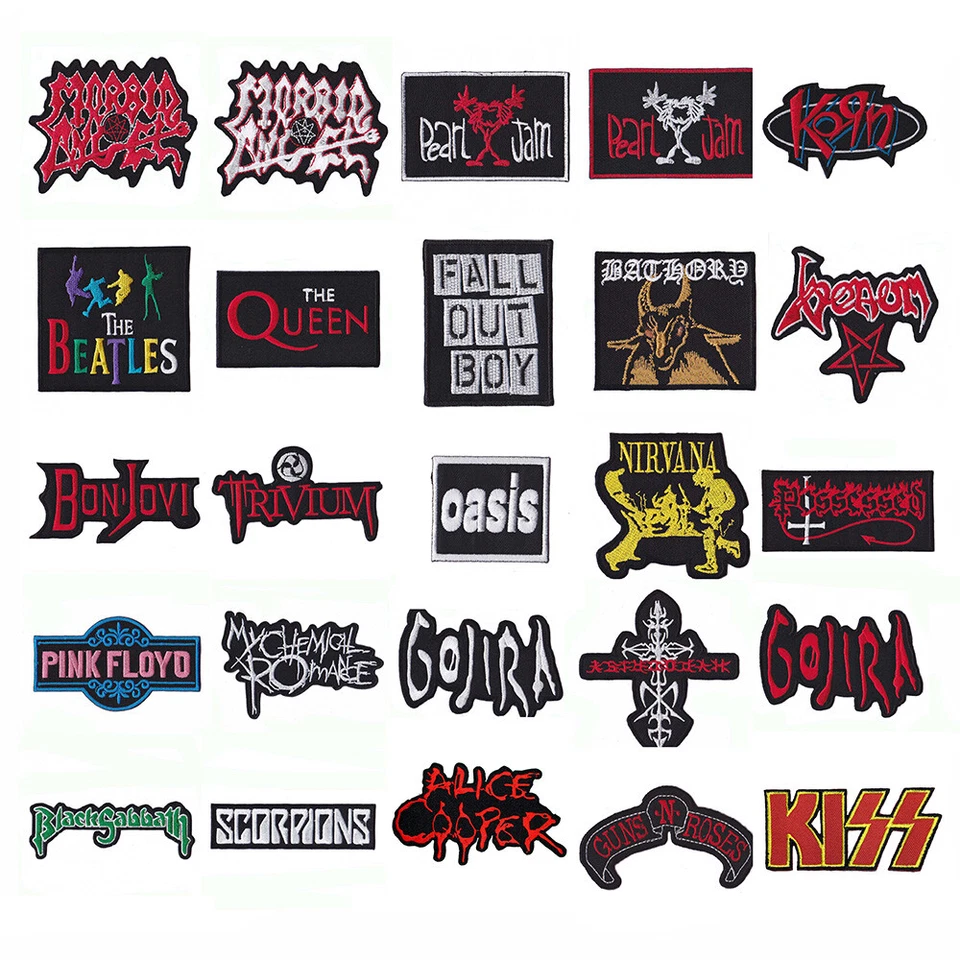 Wholesale Lot Rock Music Mix Band Sew Iron On Embroidery Applique Patch Random - Image 3 of 4