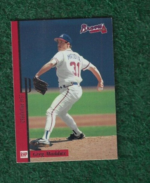GREG MADDUX - MLB HOF - 1996 LEAF PREFERRED BASE CARD # 12 - ATLANTA BRAVES  MLB