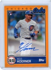 2020 Topps Brooklyn Collection Orange Rookie Auto #BKA-NHR Nico Hoerner #17/20