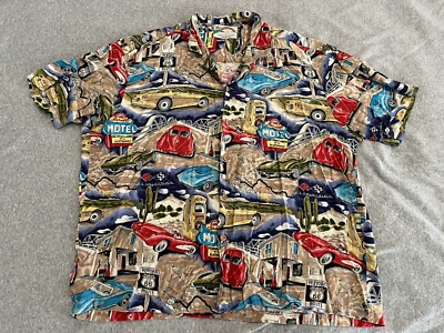 Paradise Found Hawaiian Shirt Corvettes Sports Cars Route 66