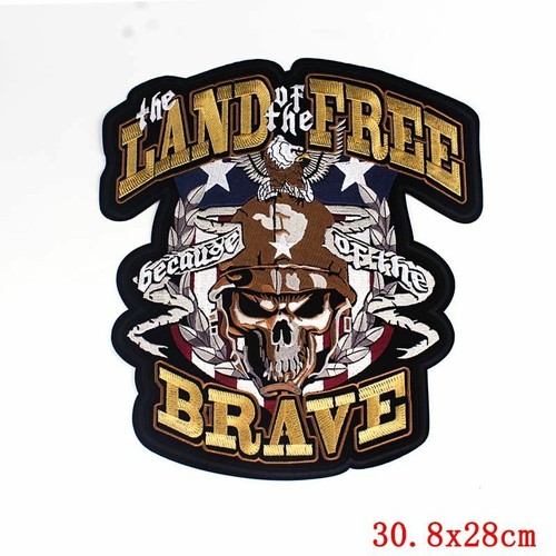 Brodé Crane Ironing Correctifs à Repasser Motard Moto Veste Unique Rock - Photo 6/38