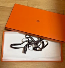 HERMES Empty Gift Box Shawl 140 Scarf Present Orange 37×19×2.5cm (14.5×7.4×1in)