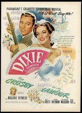 1943 Dixie movie release Bing Crosby Dorothy Lamour pic vintage print ad