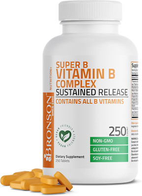 Super B Vitamin B Complex Tablets, Vitamin B1, B2, B3, B6, B9 - Folic Acid, B12