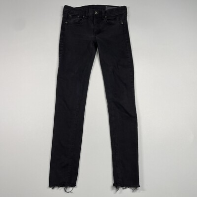 Rag & Bone Jeans Women s 26x25 Black Cropped Skinny Denim Made In USA