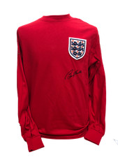 SIR BOBBY CHARLTON SIGNED ENGLAND 1966 WORLD CUP FINAL FOOTBALL SHIRT COA PROOF