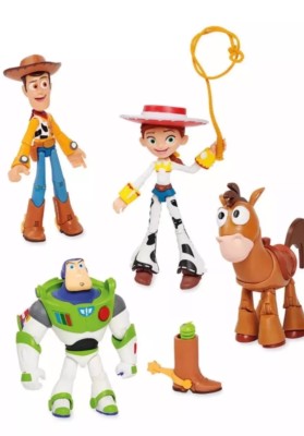 Disney Store TOY STORY PIXAR TOYBOX Set 4 BUZZ WOODY JESSIE