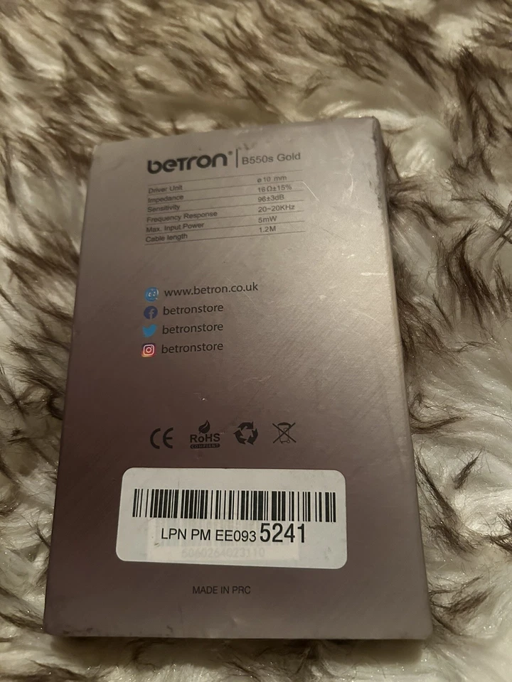 Fones de ouvido Betron B550s dourados, isolamento de ruído intra-auricular com fio com graves fortes, - Imagem 3 de 4