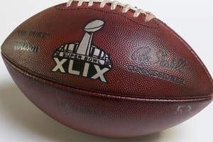 Super Bowl Xlix 49 New England Patriots Vs Seattle Seahawks Game Used Football Ebay