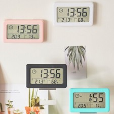 3in1 Mini Digital Uhr Temperatur Hygrometer Schreibtisch Elektronik Thermometer