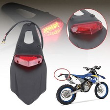12V Motorcycle Enduro Dirt Bike Fender LED Stop Rear Tail Light Lamp Universal