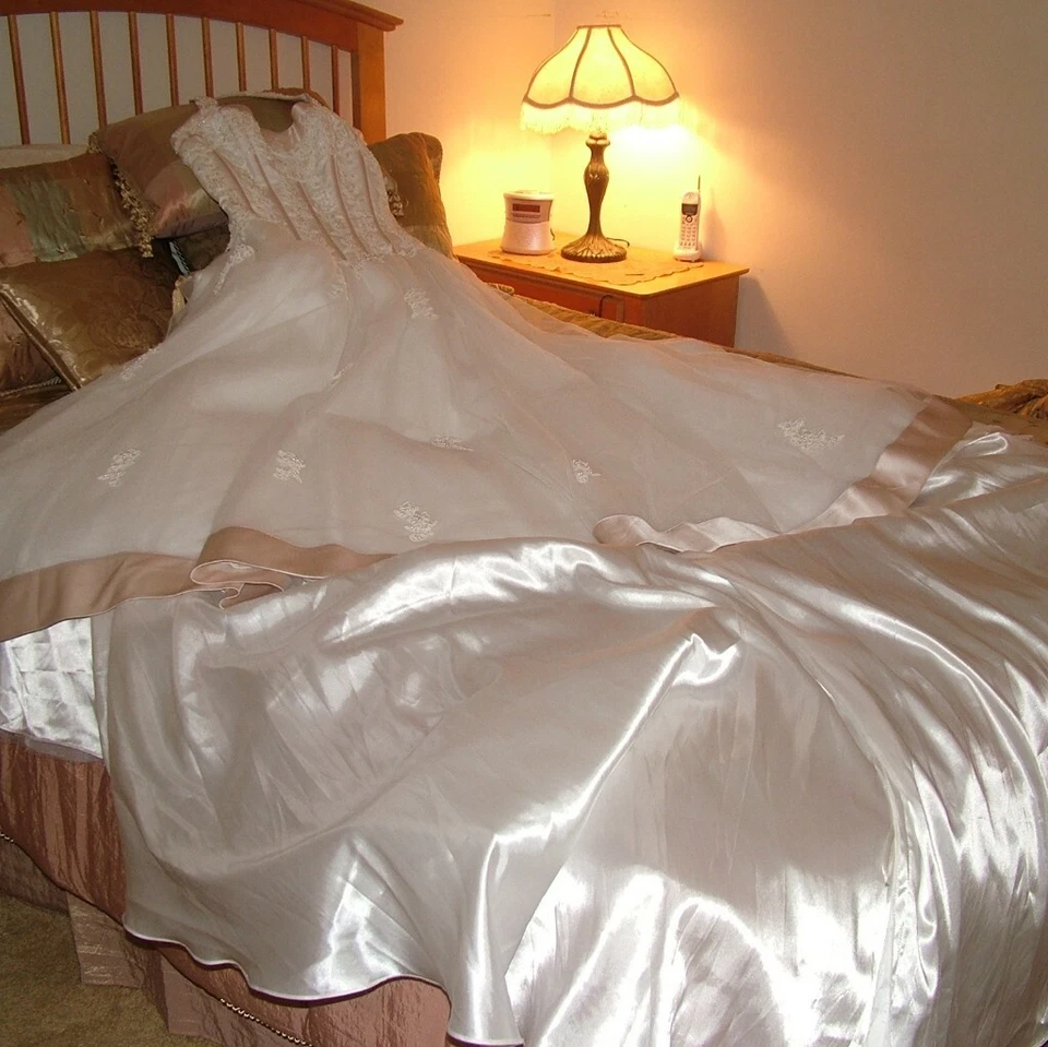 wedding dress women halterneck ballgown princess champagne pink embroidery  - Image 3 of 4