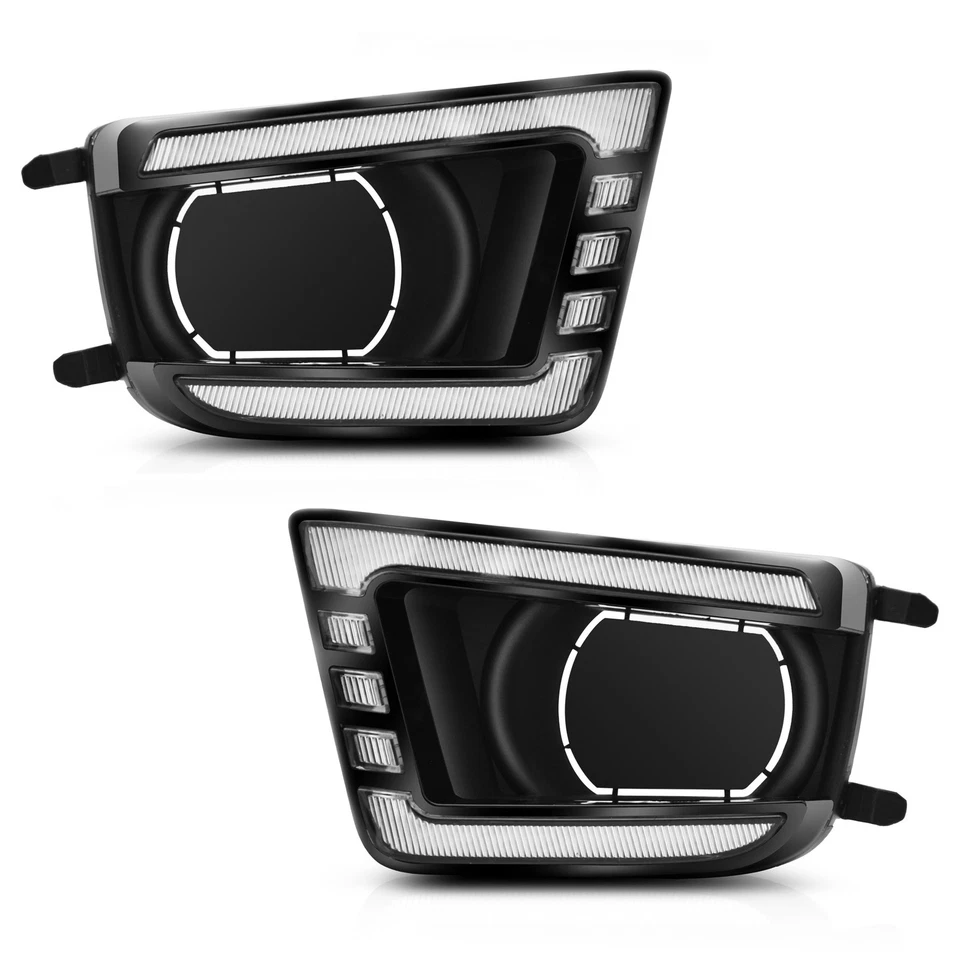 For 2012-2015 Toyota Tacoma Front Bumper Lamps LED Fog Lights with DRL - Imagem 2 de 4