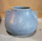 Brush McCoy Pottery Art Vase  Mottled Blue Arts Crafts Era