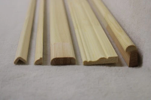 10Stk 80cm Zierleisten Winkel Falzleisten Profilleisten Kiefer gez. Holzleisten