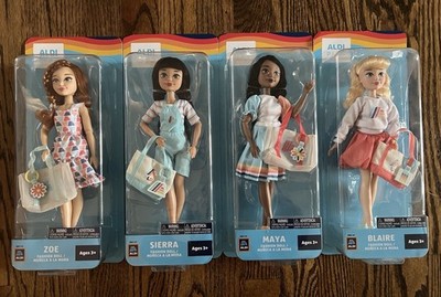 ALDI Store Exclusive Play Dolls Complete Set Zoe, Blaire, Maya, Sierra