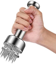 Stainless Steel Meat Tenderizer Tool 21 Sharp Needles Meat Piercing Tenderizing