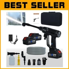 Portable 1450PSI Power Washer - Cordless & Lightweight with 3 Pressure Settings