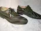 Mens Size 11 Green Oxford Dress Shoes Satin Tuxedo Formal Expressions By RC 8558 — photo 1