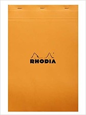 Rhodia Staplebound Notepad - Graph 80 sheets - 8 1/4 x 12 1/2 - Orange cover
