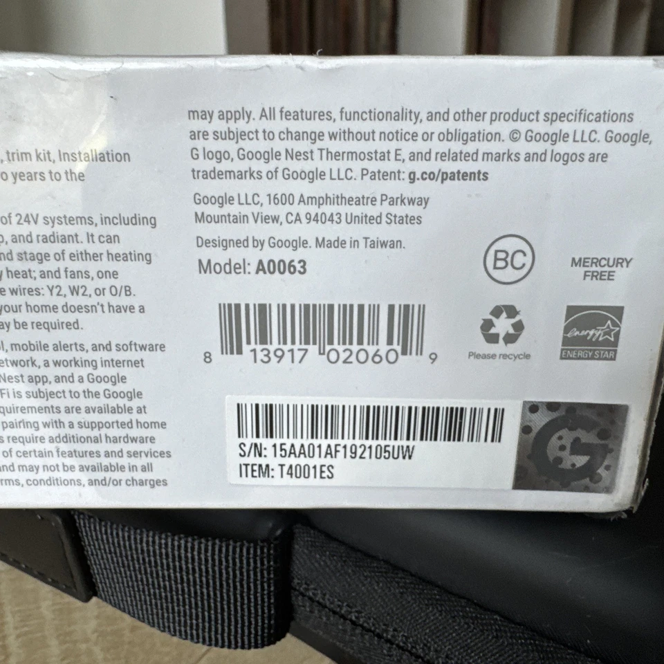 Google Nest Thermostat E - White (T4000ES) - Image 4 of 4