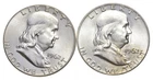Choice Unc 1962 P+D Franklin Half Dollar Gem BU Collection Lot Set *6060