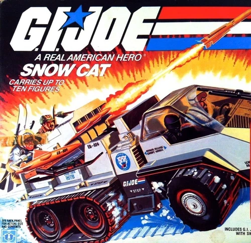 GI Joe Snow Cat Vehicle 1985 – 95% Complete w/ Accessories – No Driver