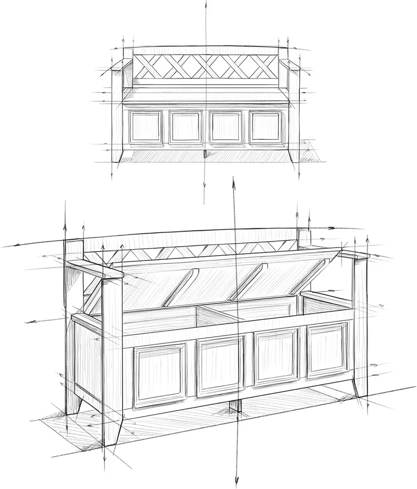 Compact Black Storage Bench with Spacious Lift-Up Compartment for Entryway Use - Image 4 of 4