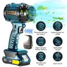 Cordless Dry Blower Mini Jet Air Blower Super Fan Turbo Battery Power Portable