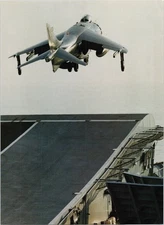 Original Vintage 1994 Magazine Print Harrier Jet Aircraft Carrier