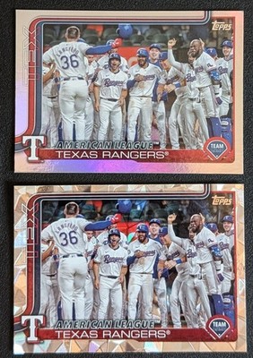 2025 Topps Series 2 - Texas Rangers Team Card #593 Diamante & Rainbow Foil Combo