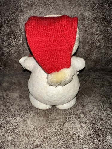 Vintage Dept 56 Glitter Snowman Santa Cap Ice Skates Scarf Missing Blade - Picture 2 of 5