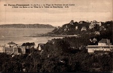 CPA - PERROS-PLOUMANACH - der Strand von Trestraou und sein Casino, Hôtel de Bains