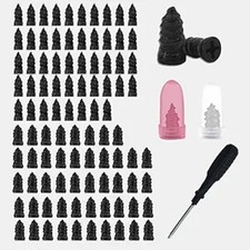 100PCS Tire Plug Kit with Screwdriver, Tire Repair Rubber Nail Kit, Self Service