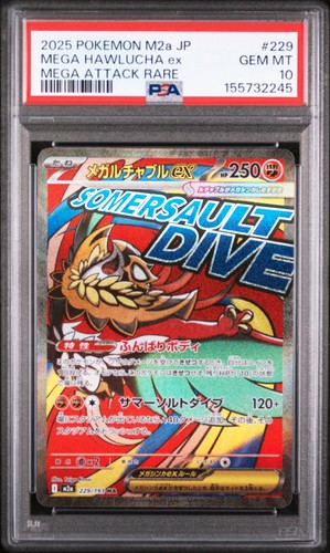 2025 POKEMON JAPANESE M2A-MEGA DREAM EX MEGA ATTACK RARE MEGA HAWLUCHA EX PSA 10