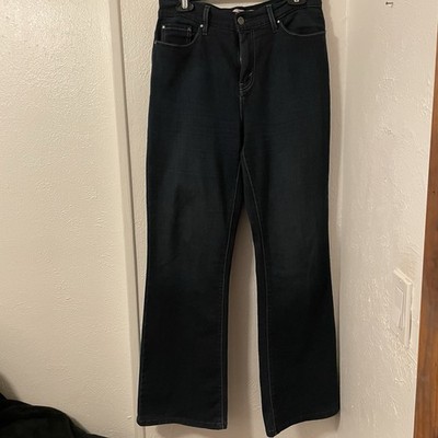 Levi s 512 Perfectly Slimming Bootcut Jeans Size 12 Dark Wash Stretch Denim