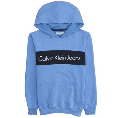 Jeansblauer Pullover Hoodie Herren UK Größe M Calvin Klein