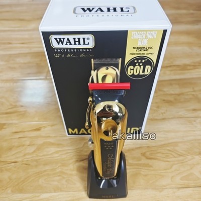 Wahl Professional 5 Star Gold Cordless Magic Clip with Charge Stand 8148-700 NEW