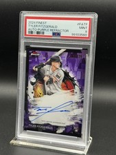 2024 Topps Finest Autographs Tyler Fitzgerald Purple Refractor /125 PSA 9
