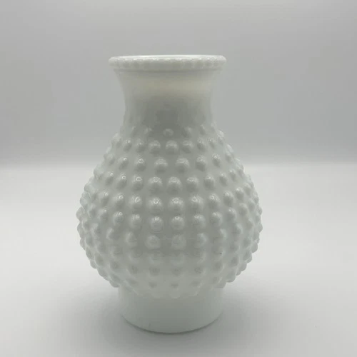 Vintage White Hobnail Opaque Milk Glass Oil Lamp Shade Chimney