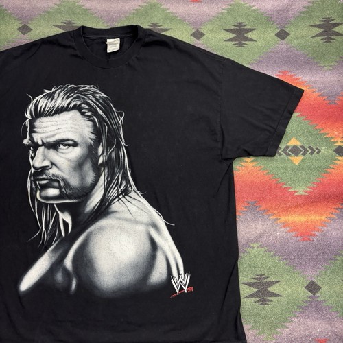 Vintage 90s WWE Triple H Wrestling T-Shirt Men’s XXL Black Graphic Print - Picture 4 of 9