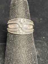 Sterling Silver Ring With Rope And Bead Designs Size 6