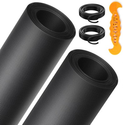 2PACK  Window&Door Screen Replacement Kit, 48''W X 99''L, with Retainer Spline (